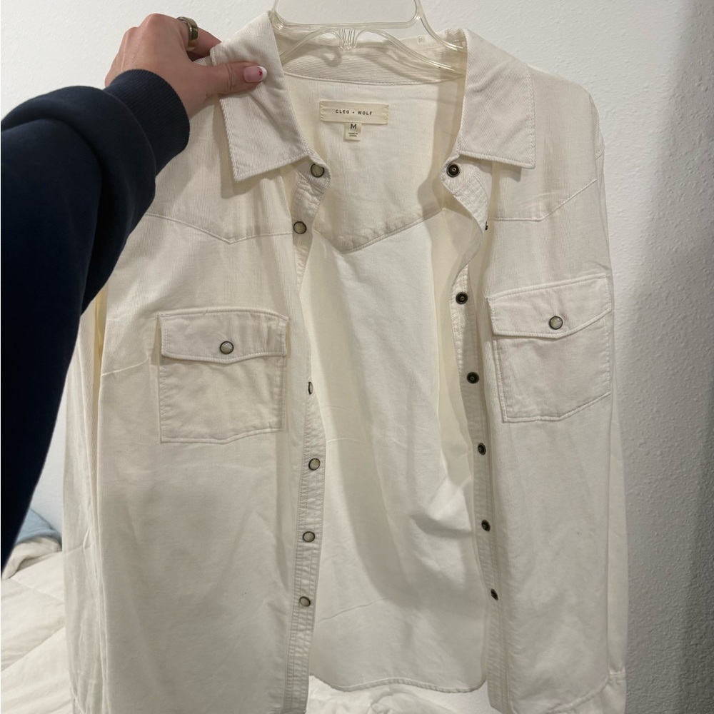 Women’s Cream Button Up Shirt